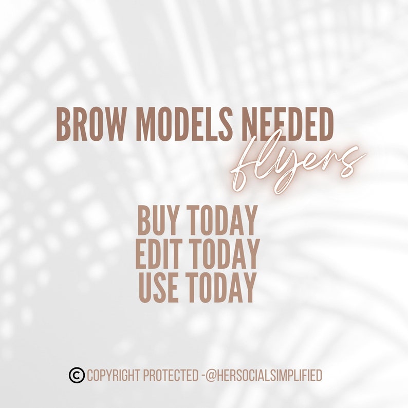 Brow Models Needed Flyer Editable with paid canva account image 10