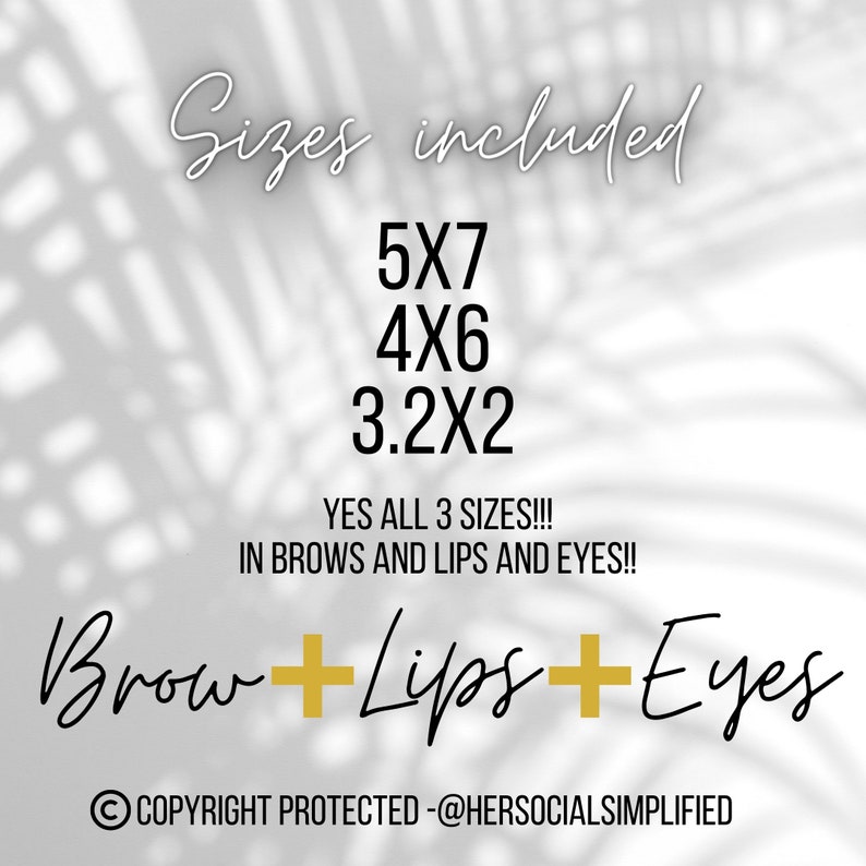 Editable Permanent Makeup Aftercare Cards for Brows, Lip Blush, and