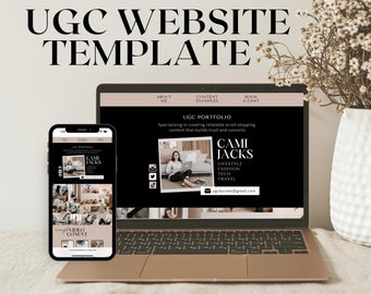 UGC media kit - gorgeous template to feature all of your content and get new clients - see demo - easily edit in canva