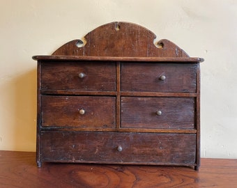 Cupboard (Hanging) with Drawers French Antique