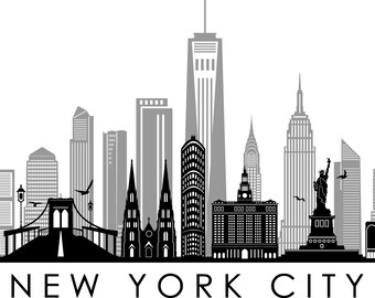 Nyc Silhouette Etsy