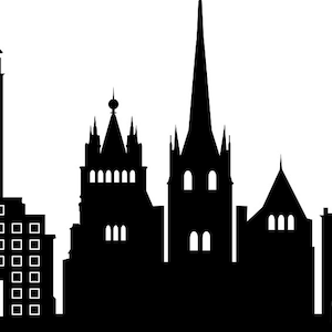 LAUSANNE SWITZERLAND Skyline Outline Silhouette Vector svg eps jpg png