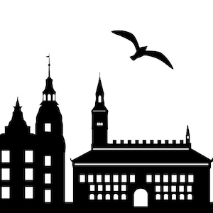 COPENHAGEN Denmark City SKYLINE Outline Silhouette Vector svg eps jpg png