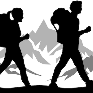 MOUNTAINS HIKING Holiday Landscape Sport Nature Skyline Silhouette