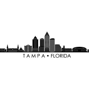 TAMPA Florida Usa SKYLINE City Umriss Silhouette Vektor Grafik svg eps jpg png