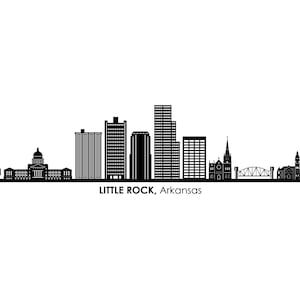 LITTLE ROCK Arkansas USA Skyline City Outline Silhouette Vector Graphic svg eps jpg png