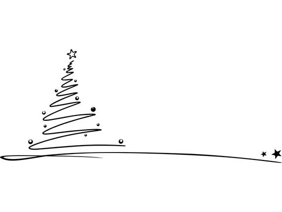 WEIHNACHTSBAUM Weihnachten BAUM Karte Gruß Silhouette Vektor Grafik svg eps jpg png