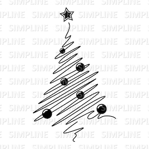 CHRISTMAS TREE DRAWING TREE Silhouette vector graphic svg eps png