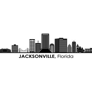 JACKSONVILLE Florida USA SKYLINE City Umriss Silhouette Vektor Grafik svg eps jpg png