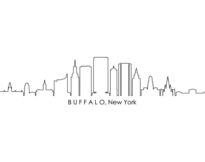 Buffalo New York Skyline Metal Wall Art Print - Etsy