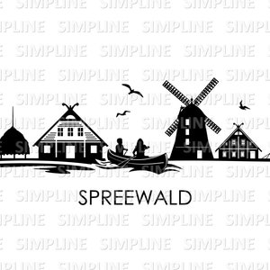 SPREEWALD Silhouette Vector Graphic svg eps jpg png