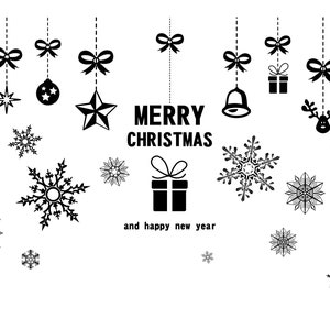 WEIHNACHTEN HINTERGRUND KARTE Symbole Umriss Silhouette Vektor svg eps jpg png