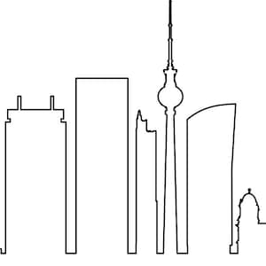 BERLIN GERMANY City SKYLINE Outline Silhouette Vector svg eps jpg png