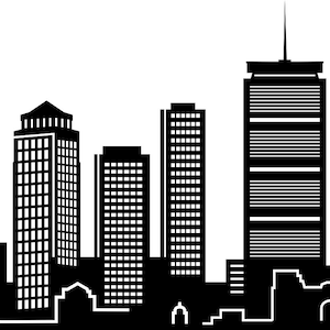 Boston Skyline Outline Silhouette Svg Eps Jpg Png - Etsy