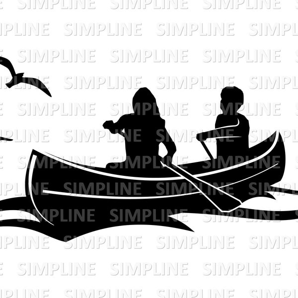 KANU Paddles Wave Silhouette Vector Graphic svg eps jpg png