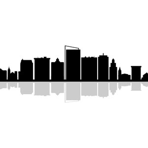 EL PASO Texas USA Skyline City Outline Silhouette Vector Graphic svg eps jpg png