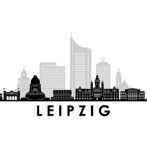 LEIPZIG Sachsen Germany SKYLINE City Outline Silhouette Vector Graphic svg eps jpg png