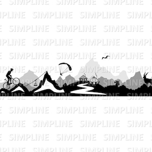 BERGE SPORT Nature Silhouette Vector Graphic svg eps jpg png