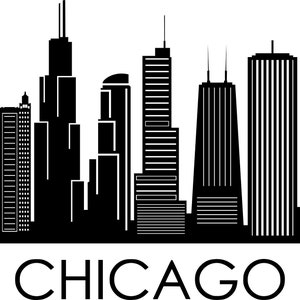 CHICAGO City SKYLINE contorno silhueta vetor svg eps png