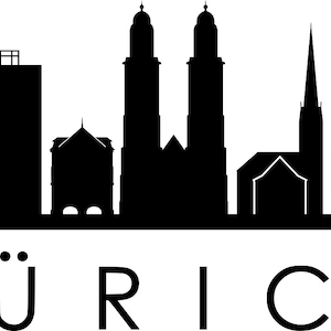 ZURIGO ZURIGO SKYLINE Outline Silhouette Vector svg eps jpg png