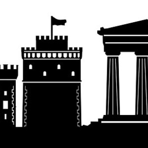 GRÈCE Skyline Silhouette Paysage Sights Vector svg eps jpg png