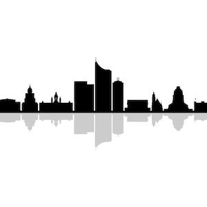 LEIPZIG Sachsen Germany SKYLINE City Outline Silhouette Vector Graphic svg eps jpg png