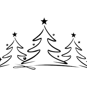 ALBERO DI NATALE CHRISTMAS Outline Silhouette Vector svg eps jpg png