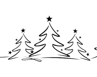 ÁRBOL DE NAVIDAD CONTORNO DE NAVIDAD Silueta Vector svg eps jpg png