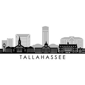 TALLAHASSEE Florida USA SKYLINE City Umriss Silhouette Vektor Grafik svg eps jpg png