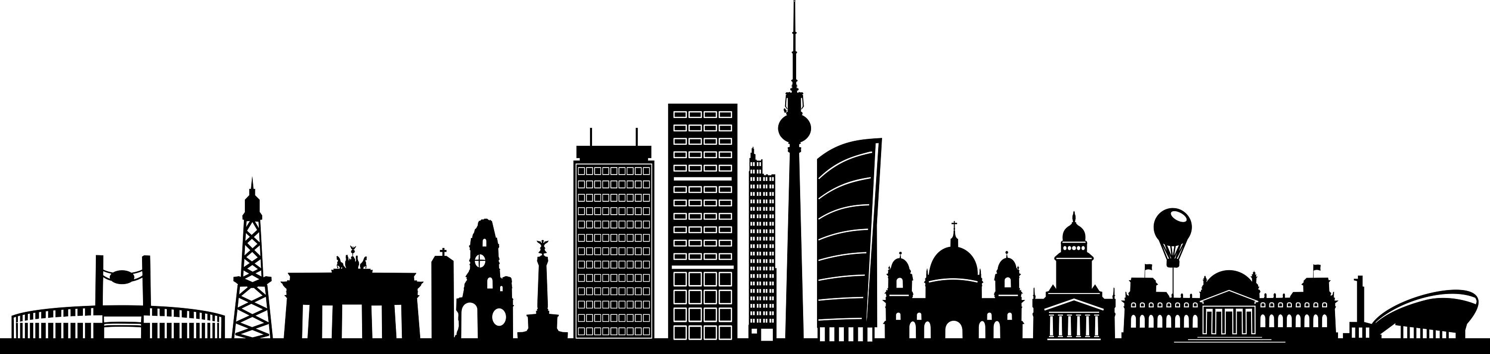 BERLIN GERMANY City SKYLINE Outline Silhouette Vector svg