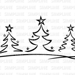 ALBERO DI NATALE Albero di Natale ALBERO DI NATALE SILHOUETTE Grafica vettoriale svg eps png
