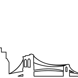 New York City Skyline Outline Silhouette Vector svg eps jpg png