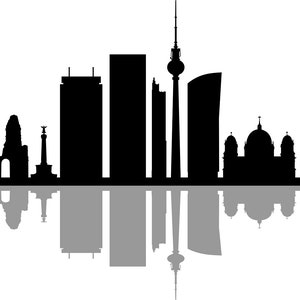 BERLIN GERMANY City SKYLINE Outline Silhouette Vector svg eps jpg png