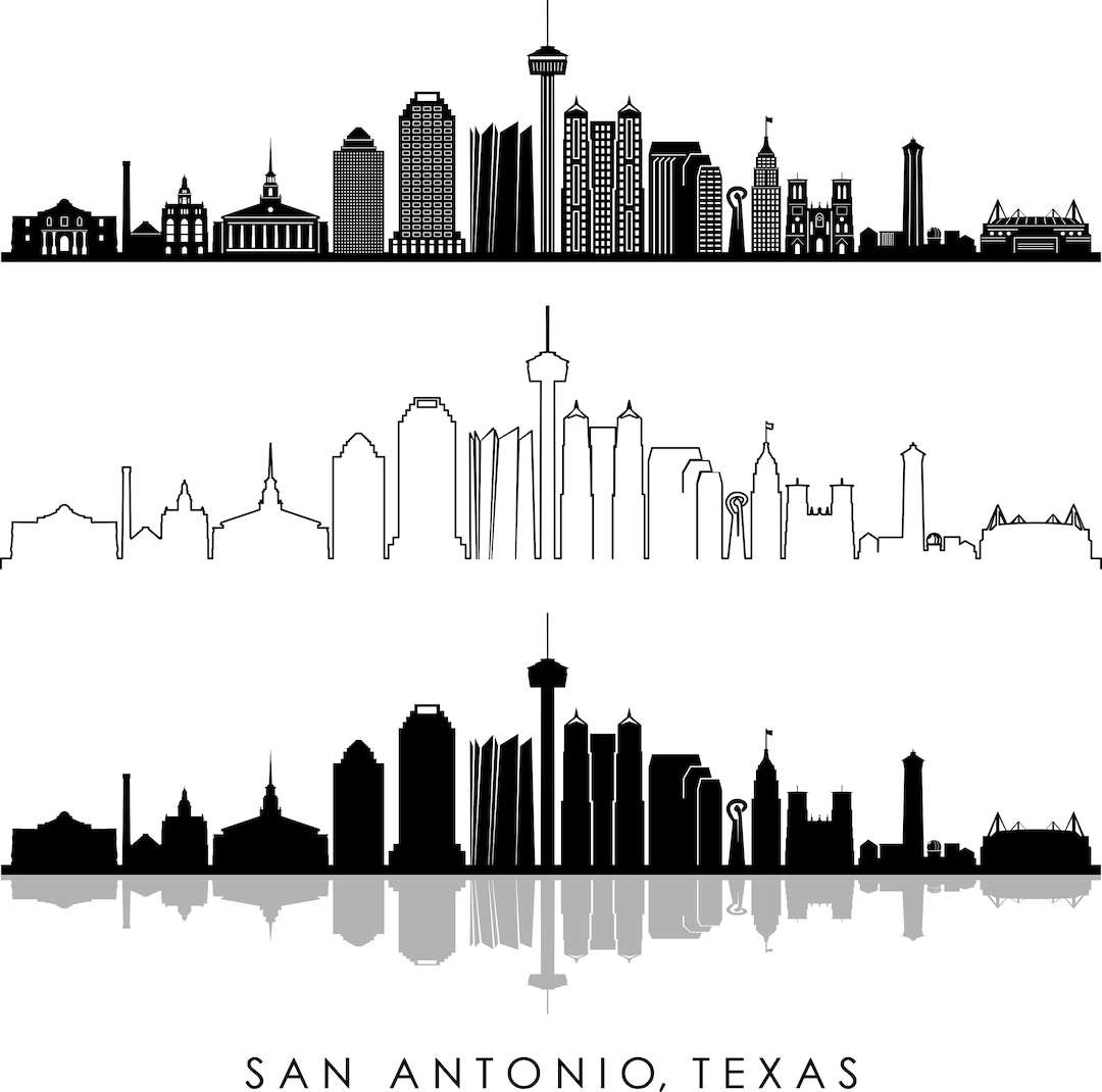 San Antonio City Skyline San Antonio City Skyline Vector Powerpoint