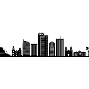 ARIZONA State USA SKYLINE City Outline Silhouette Vector Graphic svg eps jpg png