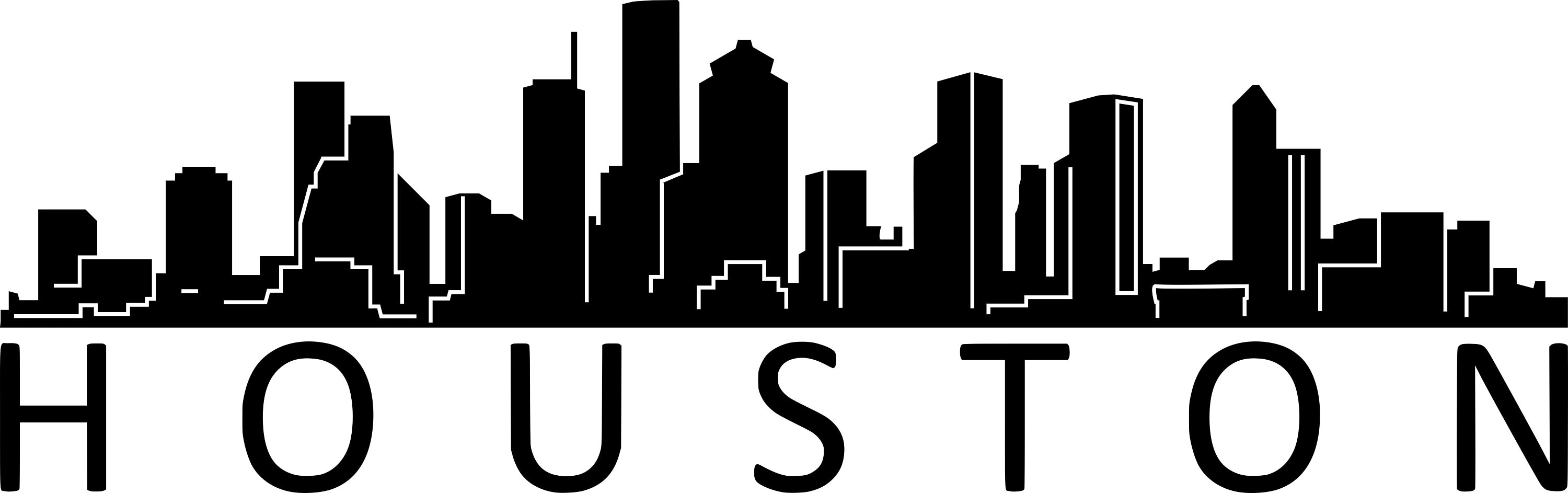 HOUSTON Skyline Outline Silhouette svg eps jpg png | Etsy