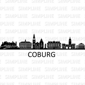 COBURG Germany Bavaria SKYLINE City Outline Silhouette Vector Graphics svg eps dxf pdf png