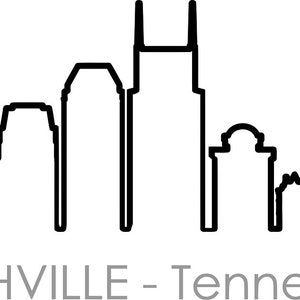 NASHVILLE HEART PULSE love Tennessee skyline Heart Love Pulse Outline Silhouette Vector svg eps jpg png