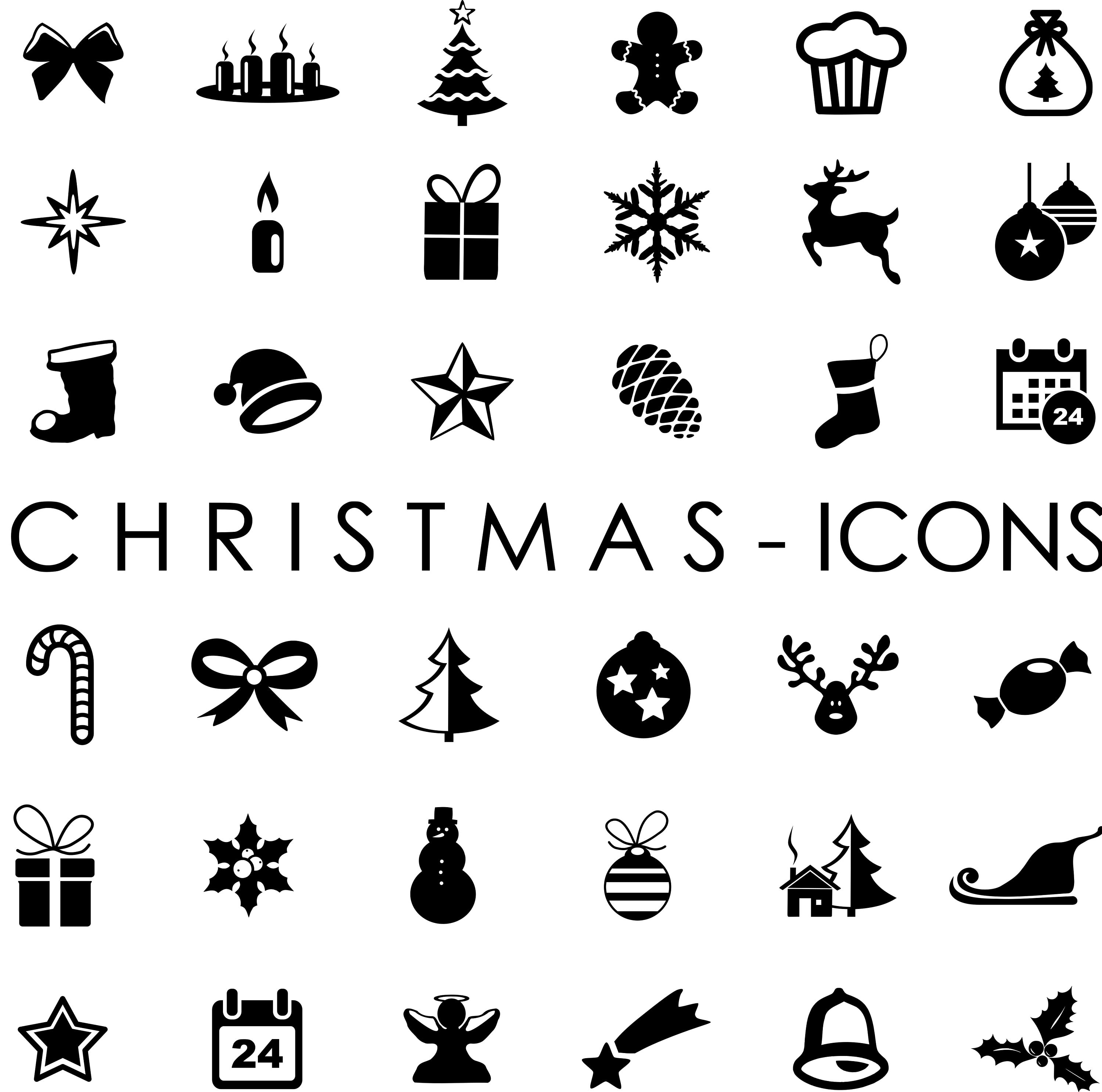WEIHNACHTEN ICONS Vorlage Design Motiv svg eps jpg png Etsy