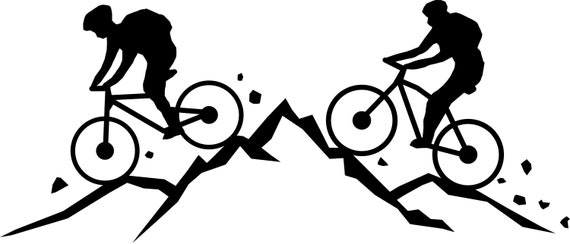 FAHRRAD BERG MOUNTAINBIKE Umriss Silhouette Vektor svg eps jpg png