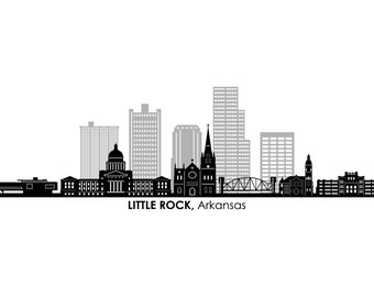 LITTLE ROCK Arkansas USA Skyline City Umriss Silhouette Vektor Grafik svg eps jpg png