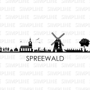 SPREEWALD Silhouette Vektor Grafik svg eps jpg png