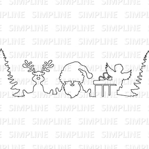 WEIHNACHTSMANN Elch Engel Silhouette Vektor Grafik svg eps jpg png