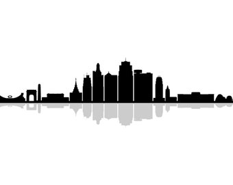 KANSAS City Missouri USA SKYLINE City Umriss Silhouette Vektor Grafik svg eps jpg png