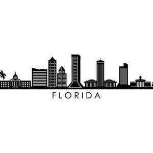 FLORIDA Bundesstaat USA SKYLINE City Umriss Silhouette Vektor Grafik svg eps jpg png