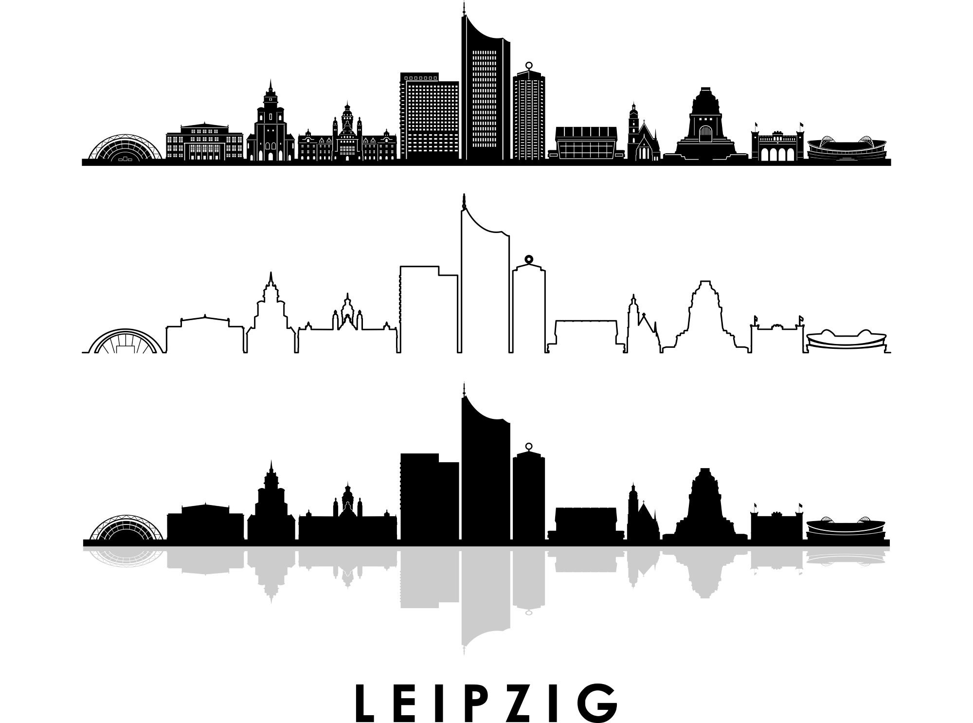 Leipzig Sachsen Germany Skyline City Outline Silhouette Vector Etsy India Leipzig Sachsen Germany Skyline City Outline Silhouette Vector Etsy India