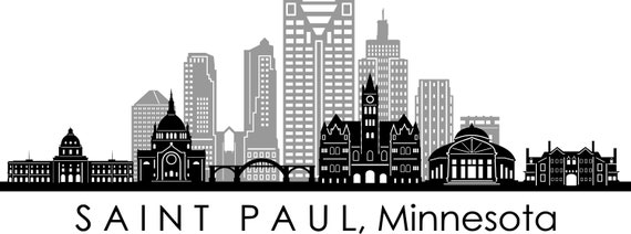 St Paul Minnesota Downtown Map Stock Vector (Royalty Free