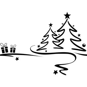 WEIHNACHTSBAUM SCHLEIFE BAUM Silhouette Vektor Grafik svg eps jpg png