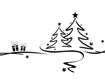 ÁRBOL DE NAVIDAD LOOP TREE Silueta Vector Gráfico svg eps jpg png