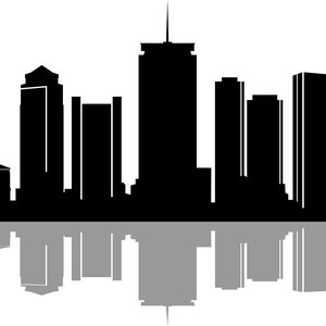BOSTON Skyline Outline Silhouette svg eps jpg png